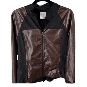 Fabletics size LG- XL 4 piece set black & Cooper jacket legging sport bra